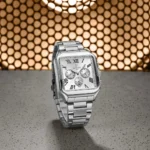 Montre Homme REWARD RD812265 Chronographe Rectangulaire – Cadran Blanc, Chiffres Romains