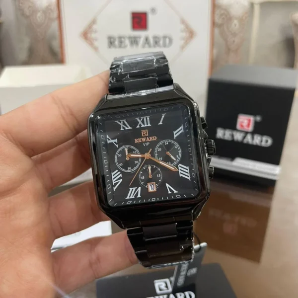 Montre Homme REWARD RD812265 Chronographe Rectangulaire – Tout Noir