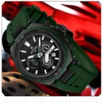 Montre Homme REWARD RD831508M Chronographe Sport – Noir, Silicone Vert
