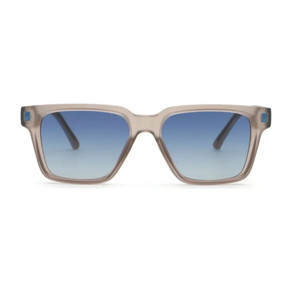 Lunettes de Soleil Polarisées Unisexe BARCUR BC98121 – Carrées Transparentes, Verres Bleu Ciel