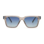 Lunettes de Soleil Polarisées Unisexe BARCUR BC98121 – Carrées Transparentes, Verres Bleu Ciel