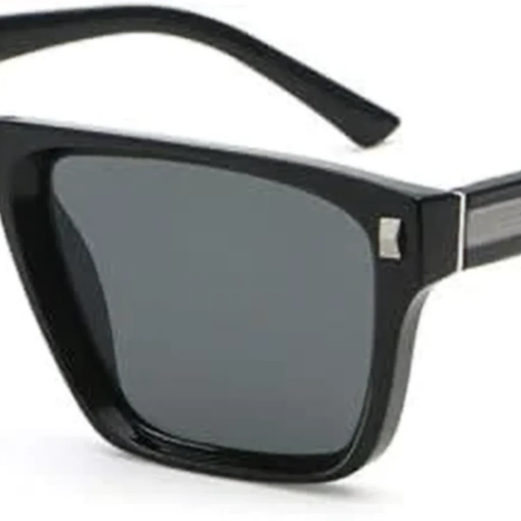 Lunettes de Soleil Polarisées Unisexe BARCUR BC98121 – Carrées, Tout Noir