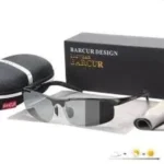 Lunettes de Soleil Polarisées Homme BARCUR BC8916 – Sport Demi-Cerclées, Argentées