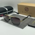 Lunettes de Soleil Polarisées Unisexe BARCUR BC8008 – Carrées Double Pont, Verres Marron