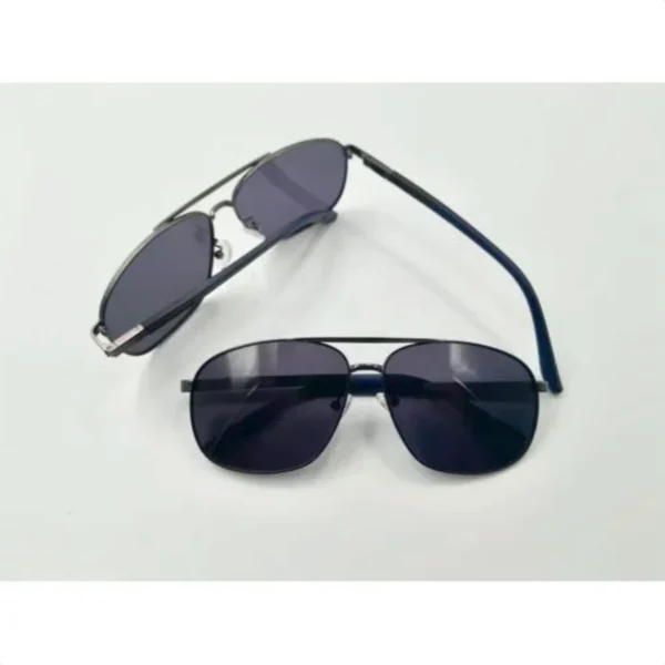 Lunettes de Soleil Polarisées Homme BARCUR BC8360 – Double Pont, Bleu Marine