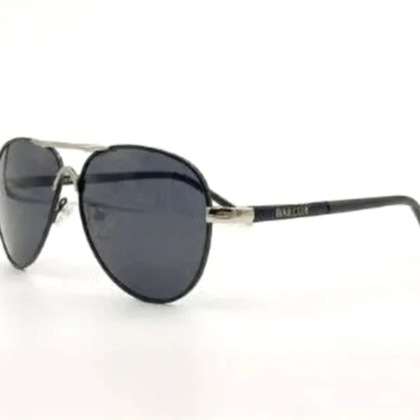 Lunettes de Soleil Polarisées Homme BARCUR BC8728 – Aviateur, Noir et Argent