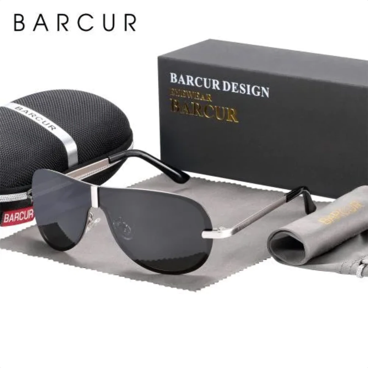 rewak-hd-8747 Lunettes de Soleil Polarisées Homme BARCUR BC8940 – Aviateur, Argentées