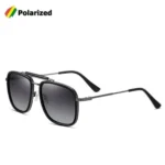 Lunettes de Soleil Polarisées Unisexe BARCUR BC3366 – Double Pont, Gris Anthracite