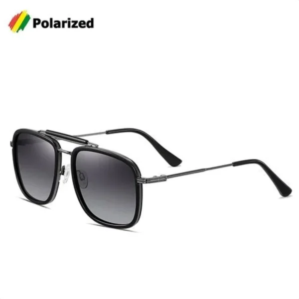 Lunettes de Soleil Polarisées Unisexe BARCUR BC3366 – Double Pont, Gris Anthracite